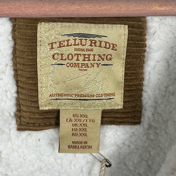 Telluride Mens Corduroy Jacket Shacket XXL Sherpa Lined Workwear Outdoor NWT - Picture 5 of 11